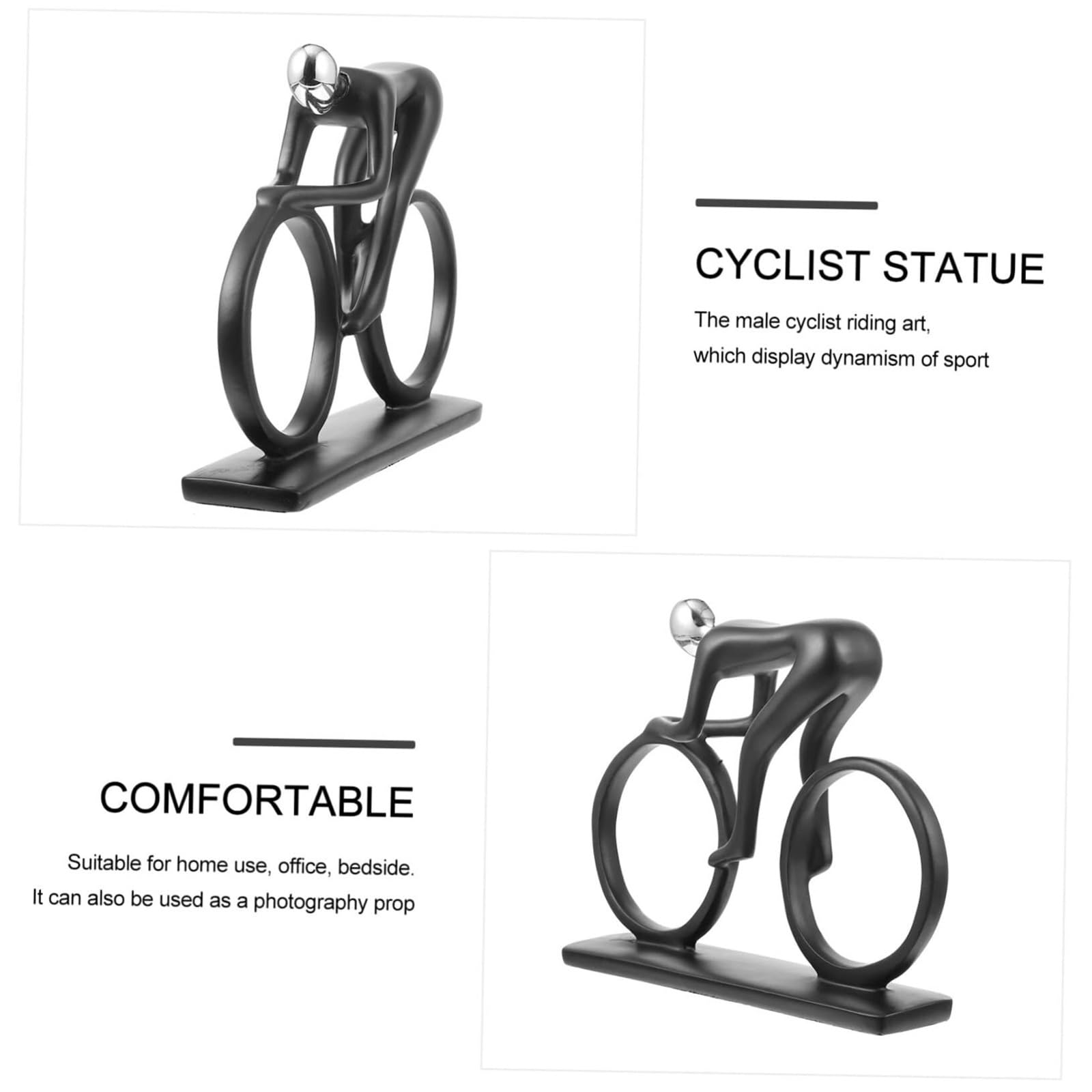 Regalos para Mujeres Estatua de Bicicleta Resina Abstracta, Escultura Moderna, decoración, Adorno artístico, Escritorio único Decoración para estanterías