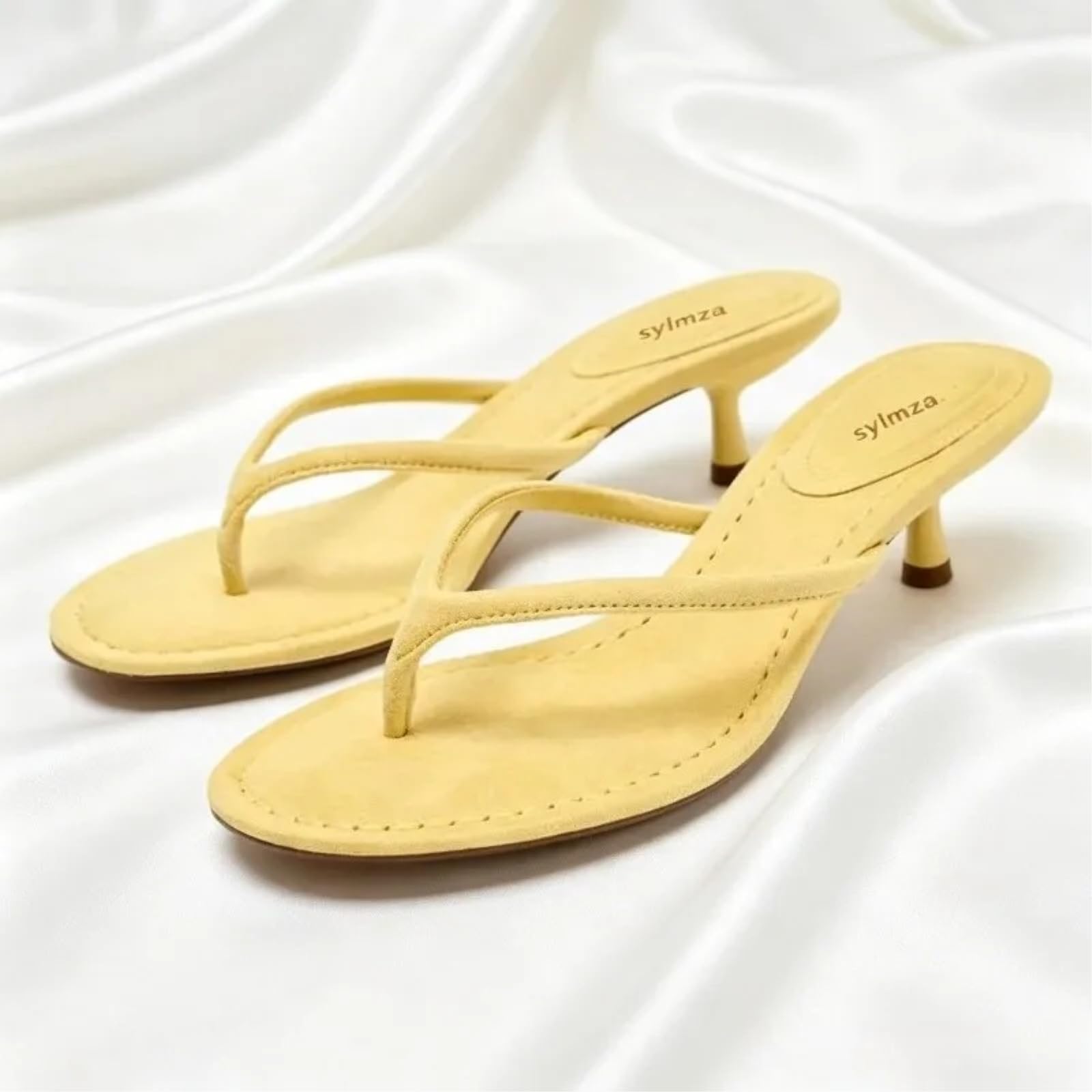 Pantofole Donna Gattino Tacco Flip Flops Tondo Piede Moda Tanga Sandali Anti-Scivolo Imbottiti per L'indossamento Casual Giornaliero-pink-38
