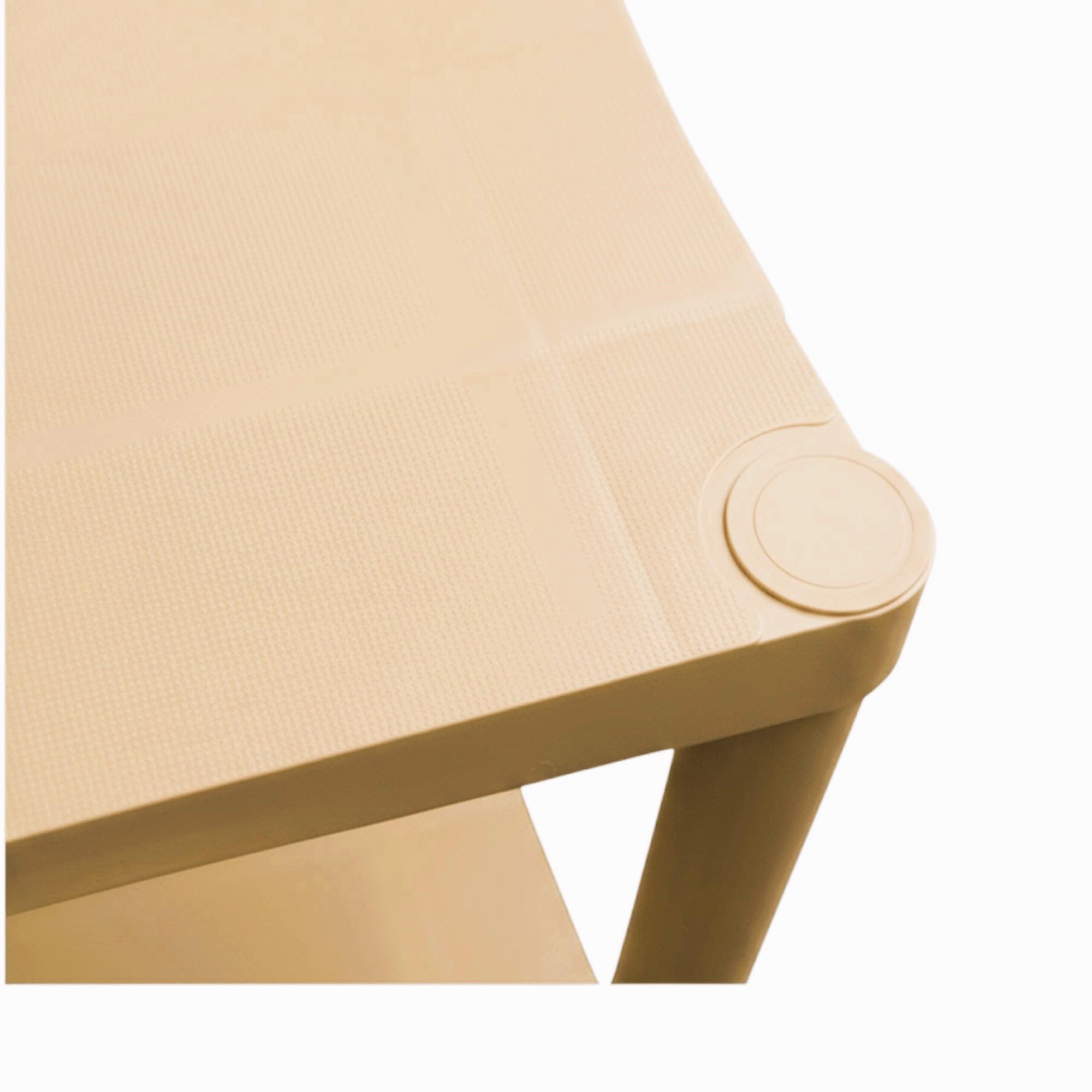 Estantería Modular de Almacenamiento Estante de almacenar plastico Polipropileno (4 Baldas 140x60x30cm Beige)