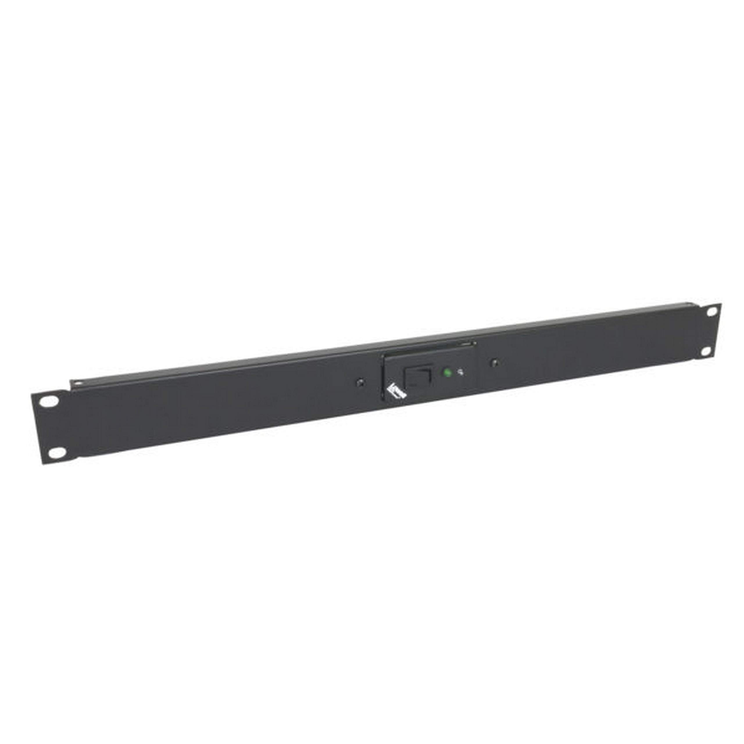 Lowell RPSB-MR Switch in Rackmount Panel, Momentary Closure; Rear Connection Termination Strips; Rocker Switch; 1-LED Status Indicators (On); for Applications That Use Multiple Switches