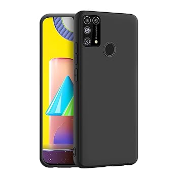 CEDO Samsung Galaxy M31 / F41 / M31 (4G) Prime Back Cover | Camera Bump Protection & Ultra Slim | Matte Soft Silicon Shock Proof Rubberised Back Case Cover (Black) - image, photos