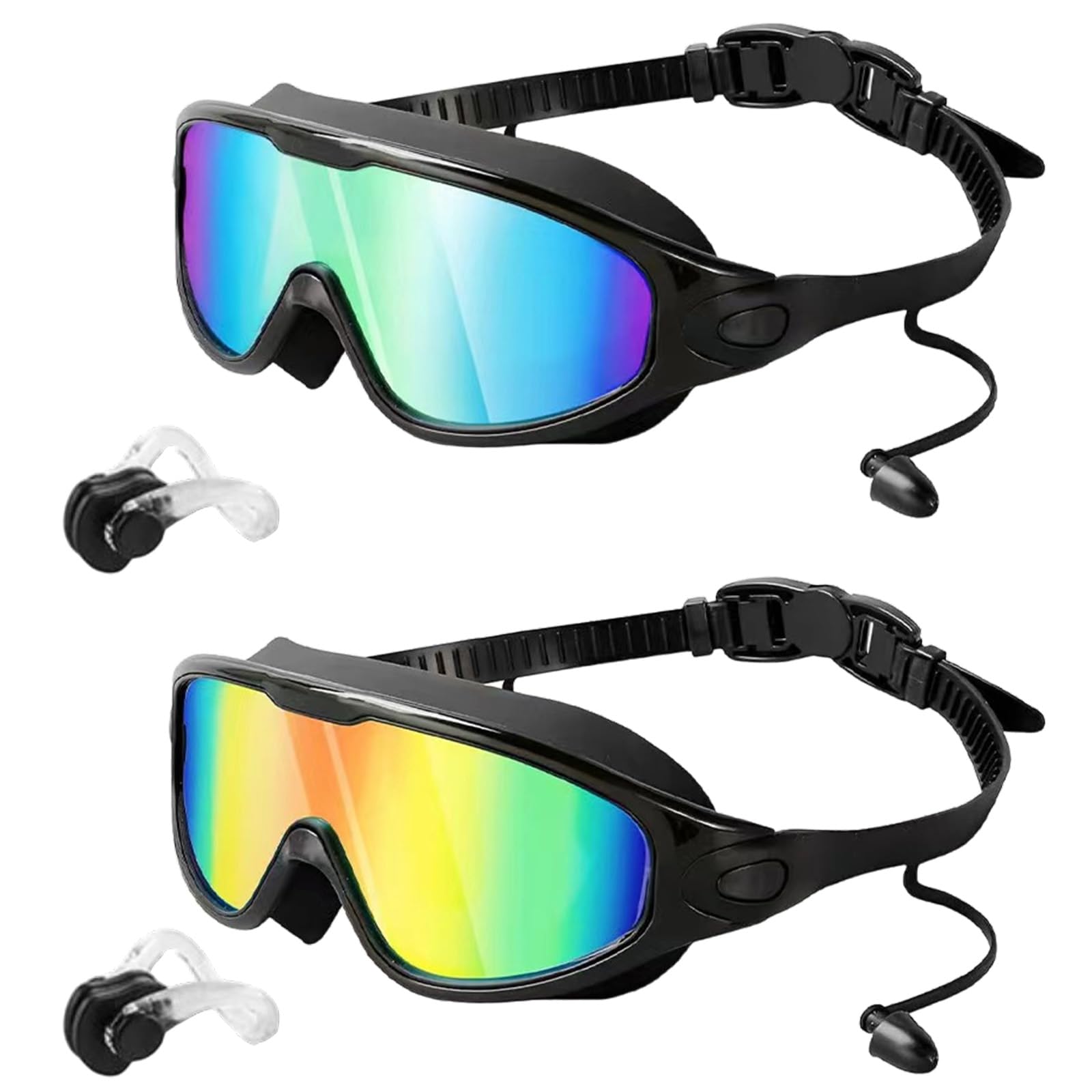 My Cool Summer Goggles, Clip On Goggles, No Leaking Swim Glasses for Men Women Youth (B)