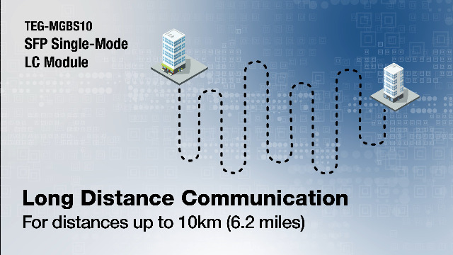 Image of TRENDnet SFP to RJ45 Mini-GBIC Single-Mode LC Module, TEG-MGBS10, for Single Mode Fiber, Distances up to 10km (6.2 Miles), Gigabit SFP Module, IEEE 802.3z Gigabit Ethernet, Lifetime Protection