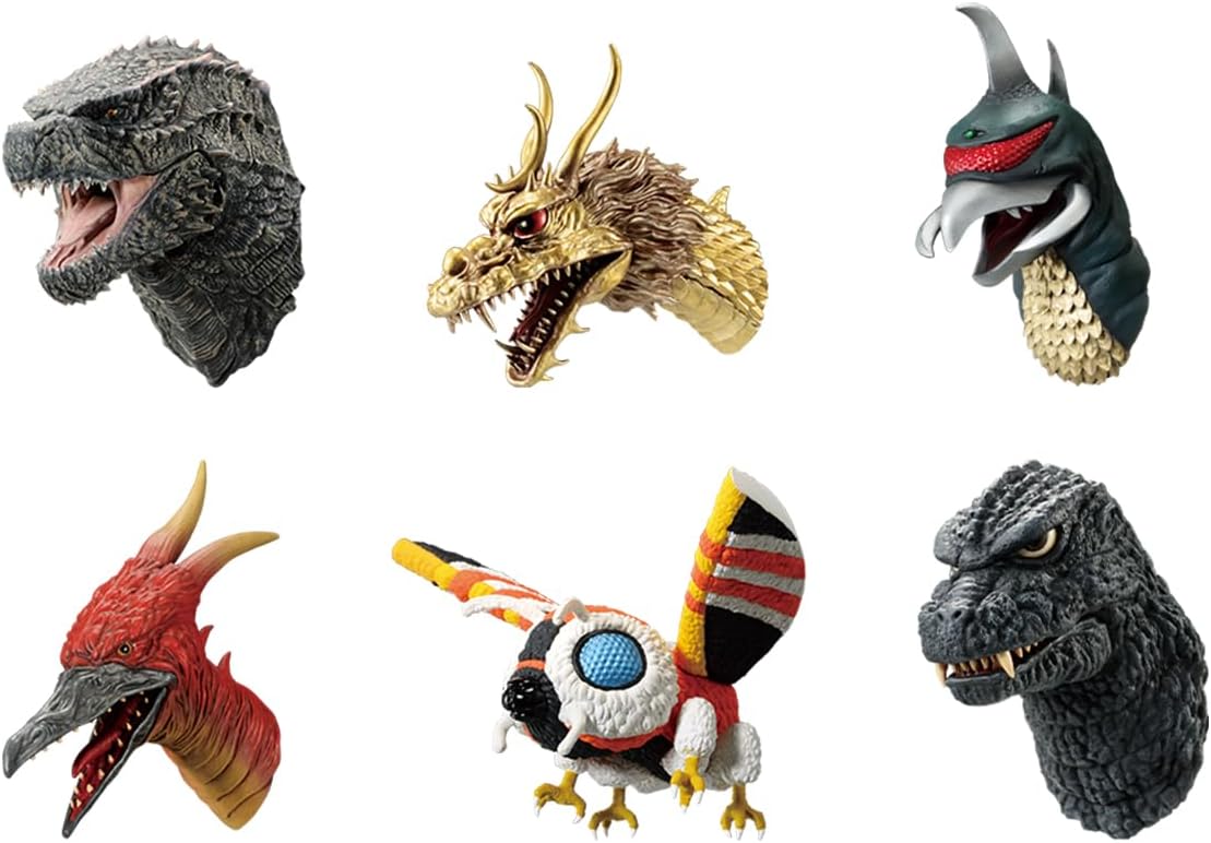 Ichibansho Figure - Godzilla x Kong: The New Empire - Godzilla Monster Head Magnet (Complete Set of 6), Bandai Spirits Zakka