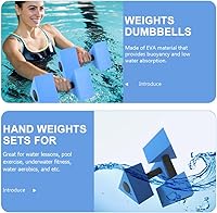 Vista 5 de Sosoport Mancuernas triangulares para ejercicio acuático, 2 unidades, de espuma, para piscina de agua, pesas de fitness, barras de mano