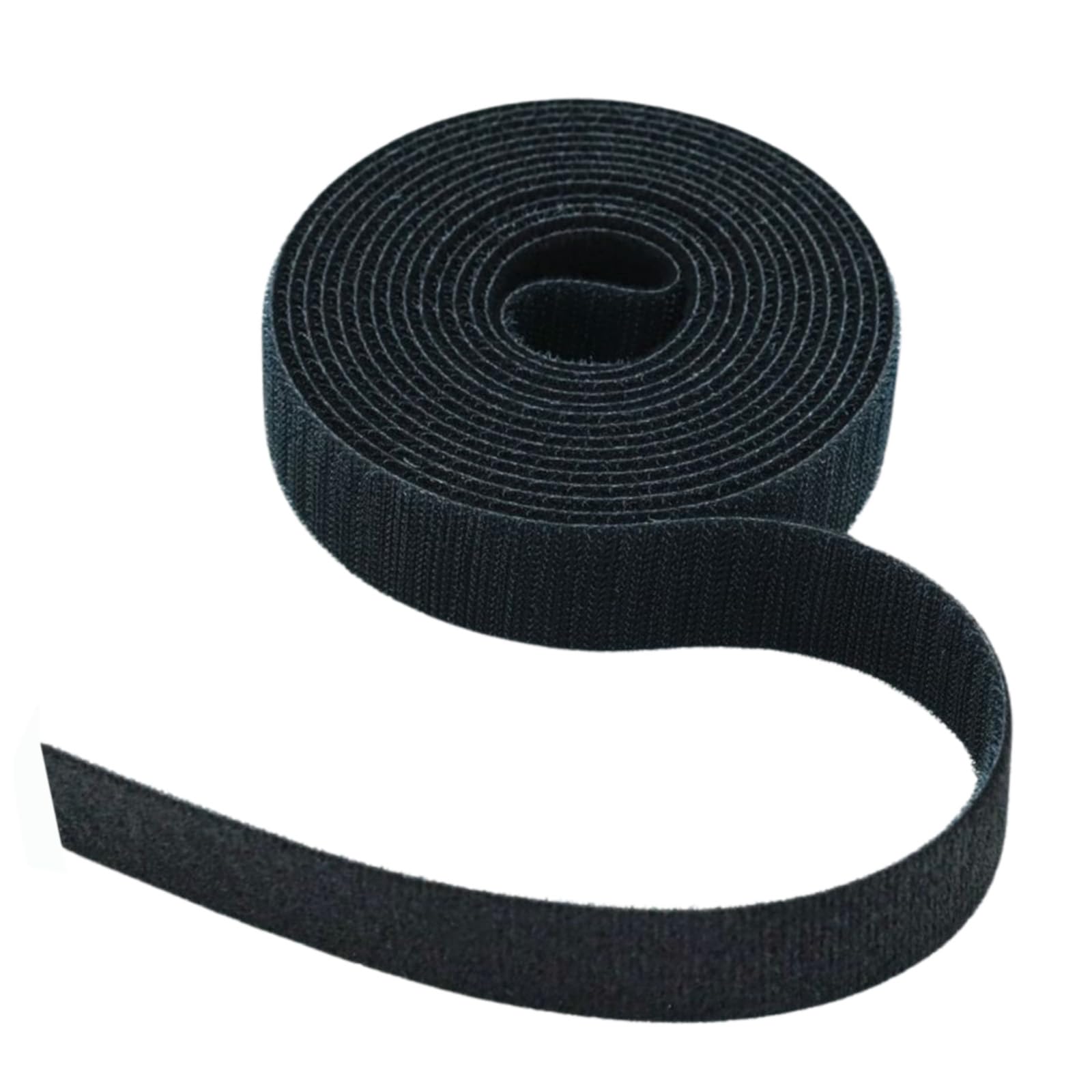 Klettband Beidseitig | Klett Kabelbinder | Back to Back Mit Hoher Verschlusskraft | Doppelseitiges Zum Fixieren, Bündeln (Schwarz, 25mm x 25m)