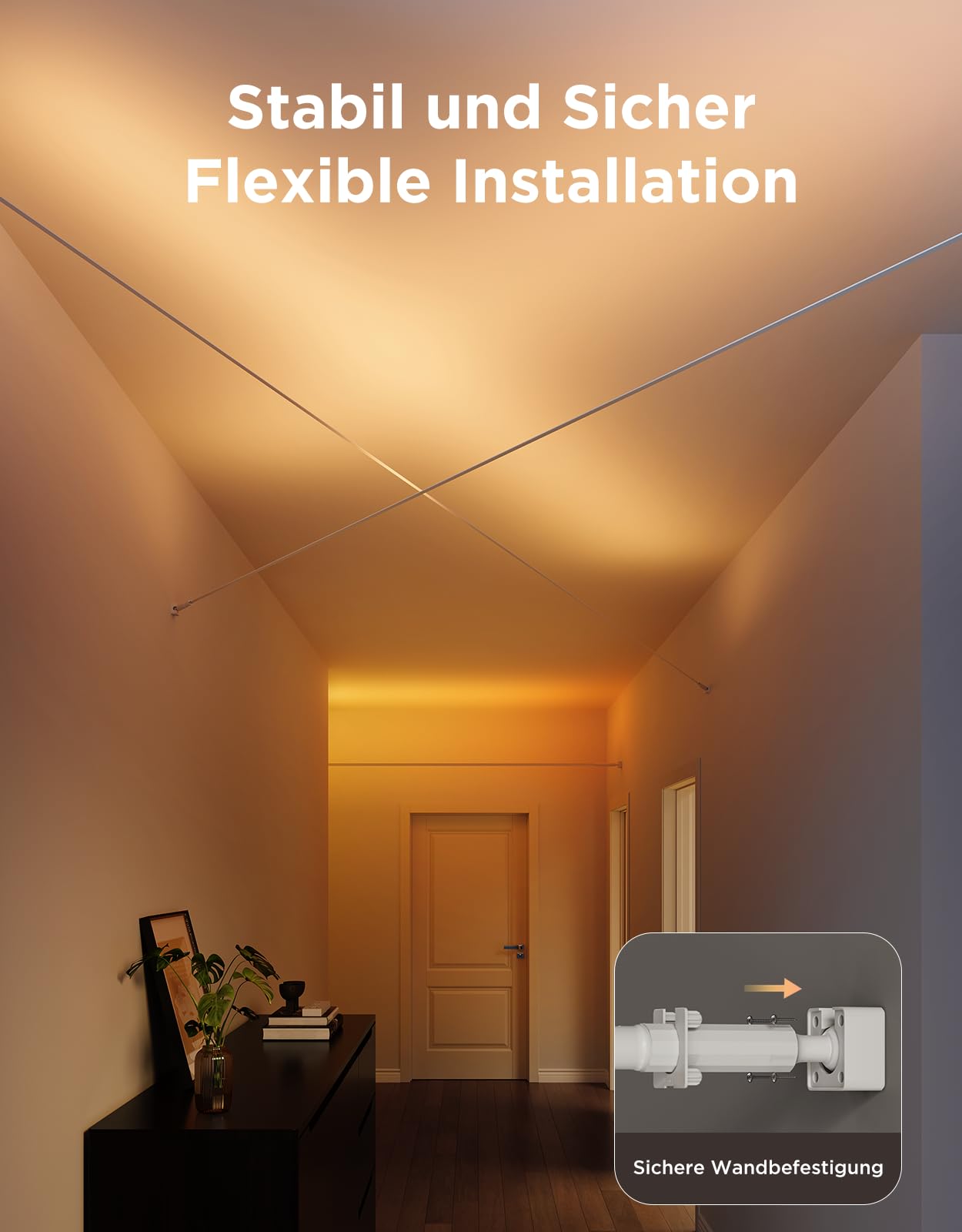 Govee LED Strip mit Skyline Kit, RGBWWIC LED Streifen, 4m | Kompatibel mit Matter, Alexa und Google, 154+ Szenen, Segmentierte Farbsteuerung, Schwebende Wandmontage