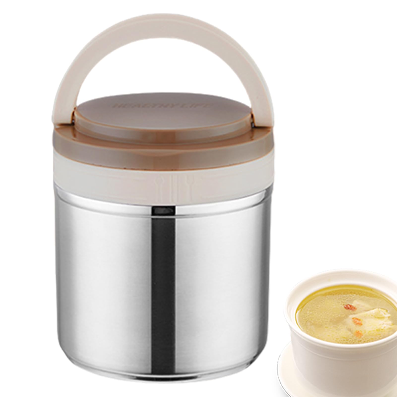 Amazon.co.jp: SAEYZ スープジャー, 800m 304 ステンレス鋼のハンドル