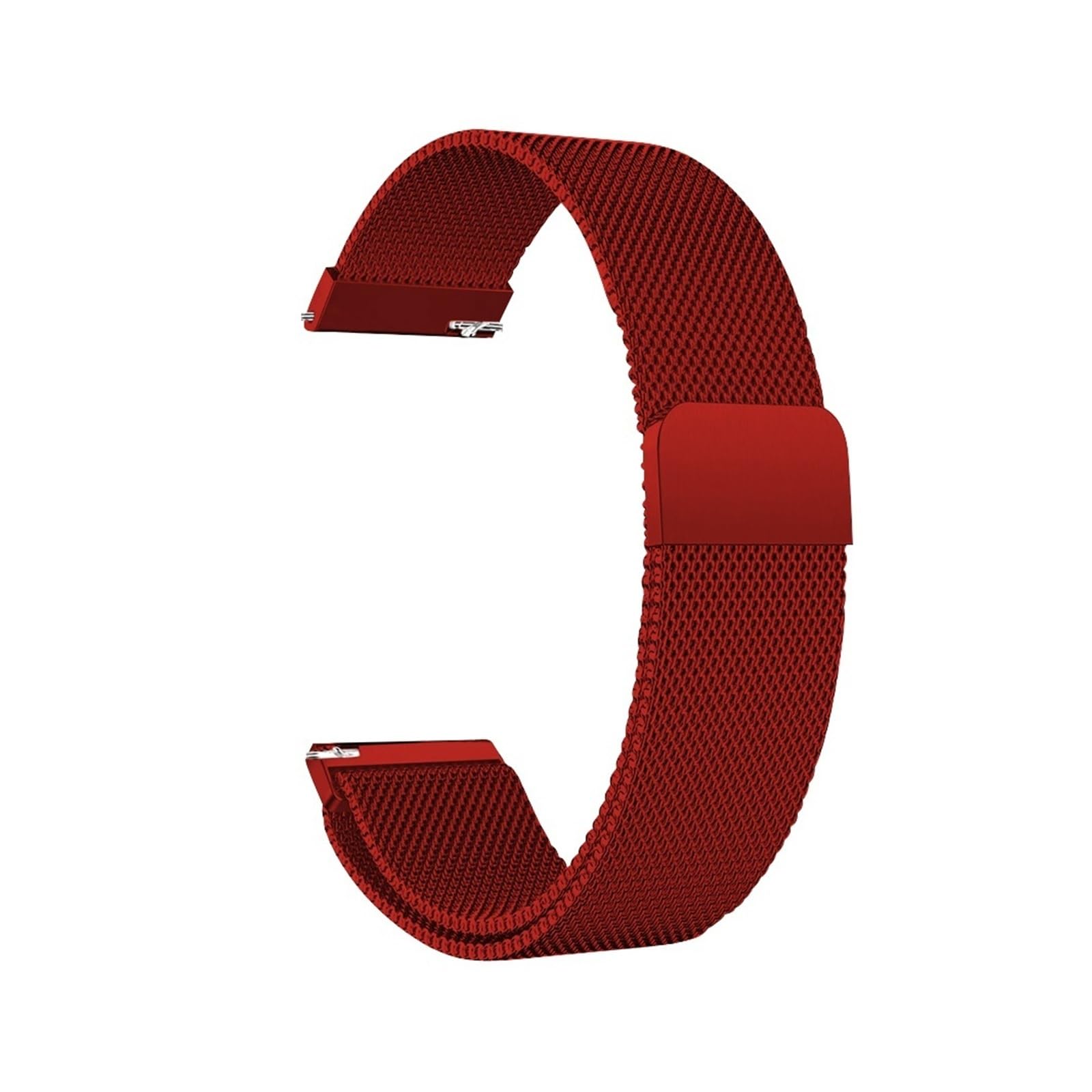 Bracelet de montre magnétique 20 mm 22 mm pour Samsung Galaxy Watch 7 6 5 4 Classic 42 46 47 mm Gear pour S3 GTR avec fermoir pliable sécurisé en métal (rouge, 22 mm)