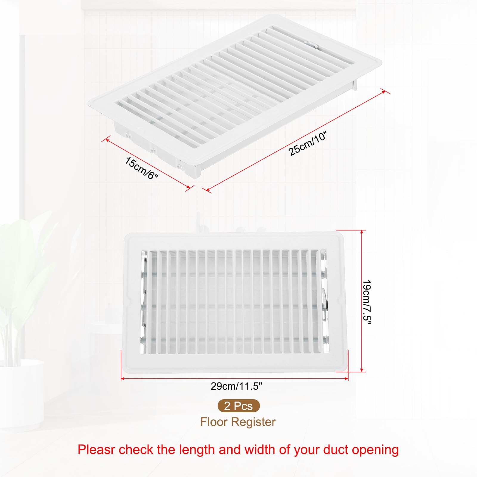 PATIKIL 10 x 6 Inch Floor Register - Image 2