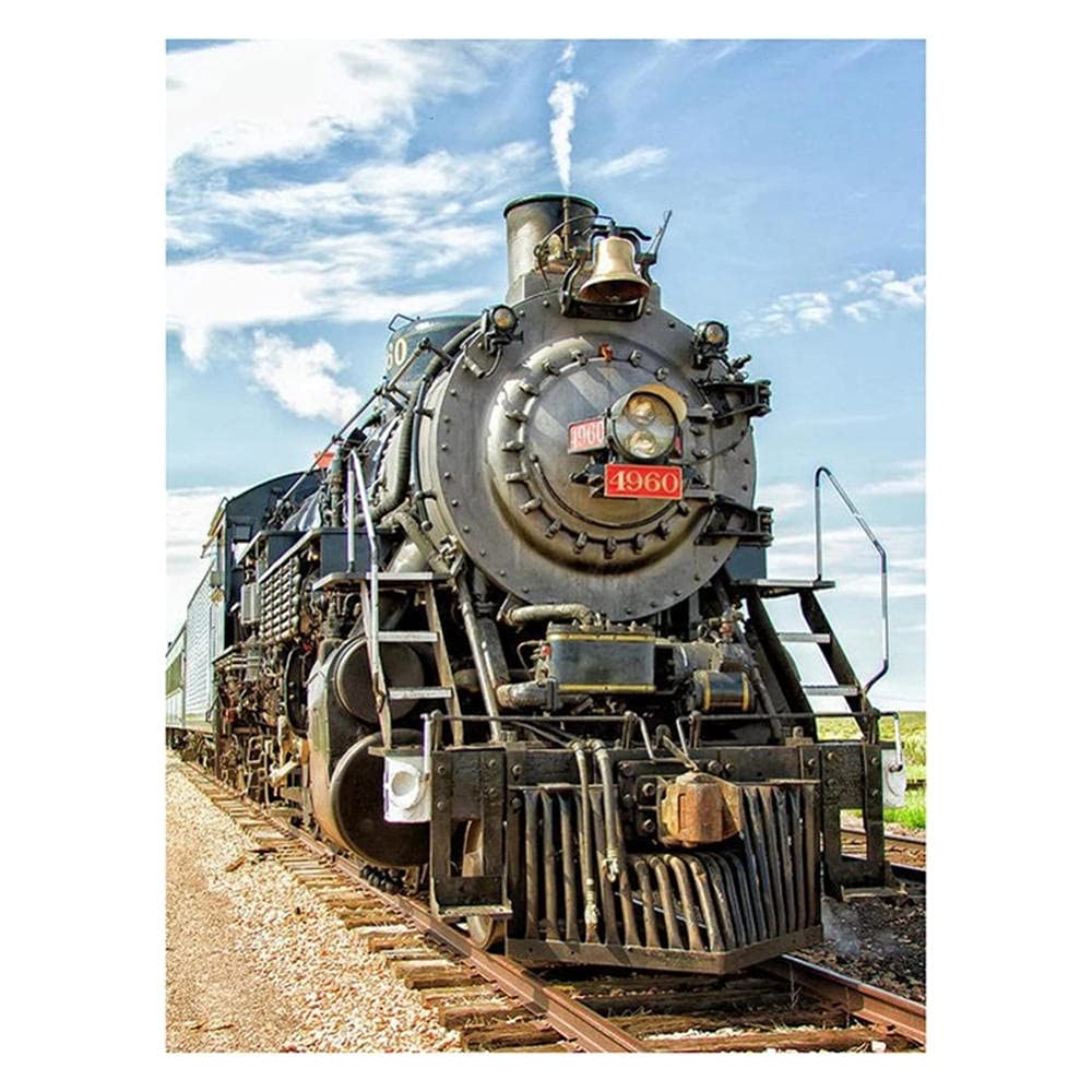 5D Diamond Painting Complet Train À Vapeur, Broderie Peinture Diamant