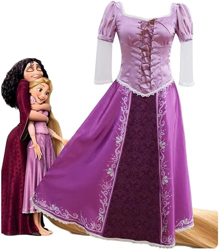 Miniatura 5 de Hotcostyle Vestido morado enredado Rapunzel Cosplay disfraz princesa Lepe vestido mágico púrpura