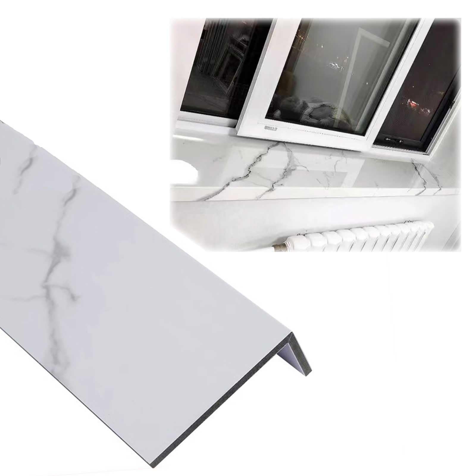 Generico Copertura davanzale Finestra in PVC Acrilico,Telai delle Porte Pannello Ricambio,Sostituzione della Copertura del,può Essere Tagliato Protezioni(Multi-Colored,150x30x/59x12in)