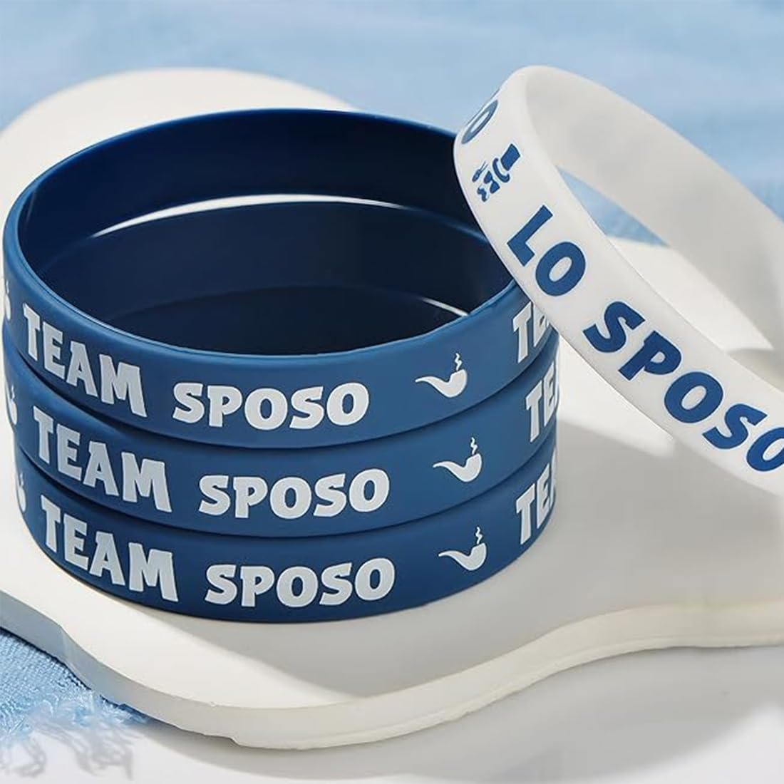 12 Pz Braccialetti Silicone Uomo, Addio al Celibato Gadget, Futuro Sposo Confezione, Groom To Be Bracciale Silicone, Celibato Sposo Groom To Be Uomo Blu per Festa Matrimonio Nozze Fidanzamento