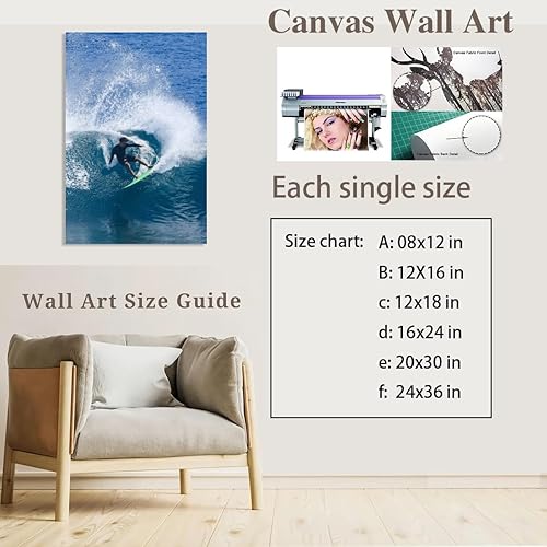 Miniatura 2 de Póster retro de Hawaii Surfing Fun para verano, playa tropical, arte de pared, olas del océano azul, surfista, deportes acuáticos, tablas de surf,