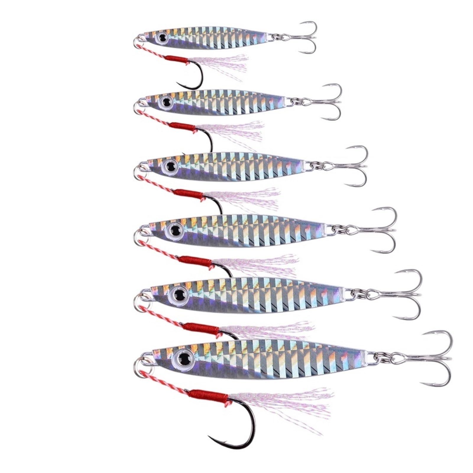 INEOUT 12pcs Esche da Pesca in Metallo Jig 7g 12g 17g 22g 30g 40g Maschere Pesca in Mare Cucchiaio Esca Affondamento Esca Jigging Vibe Lama for Luccio Spigola