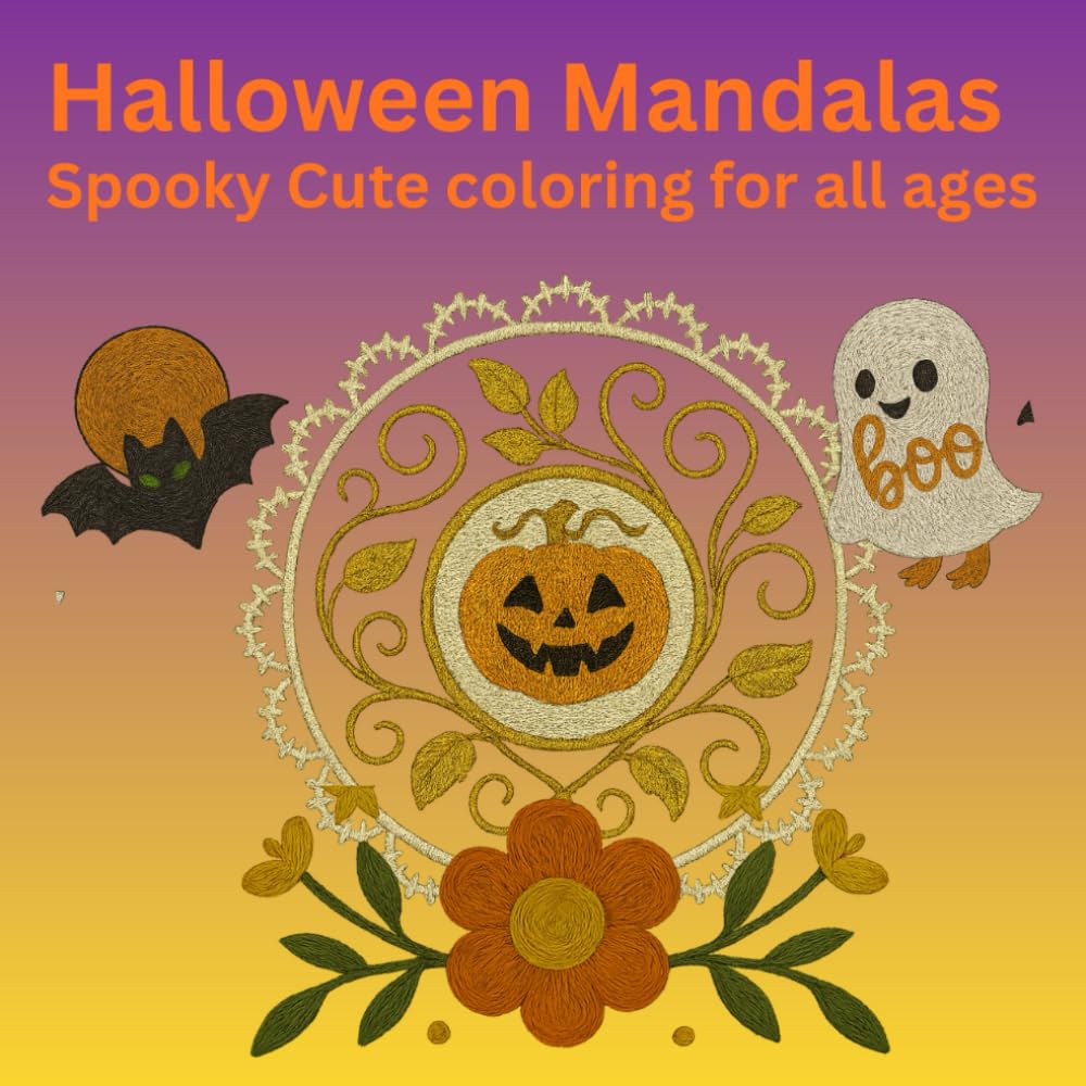 Halloween Mandalas: Spooky Cute coloring for all ages (Relaxing Mandalas)