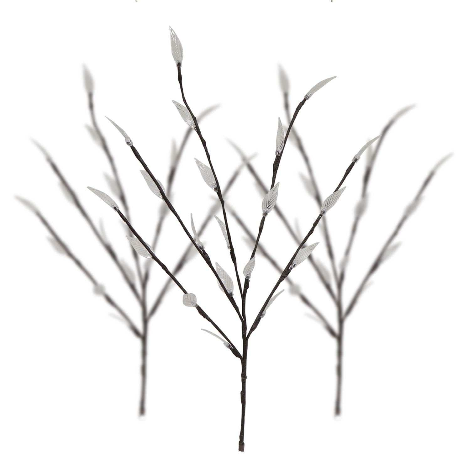 Gardenwize Streetwize Solar Tree Lights Pack of 3, 60 White LED Outdoor Solar Garden Lights, Stake Decorative Tree Lights with External Solar Panel, No Wiring