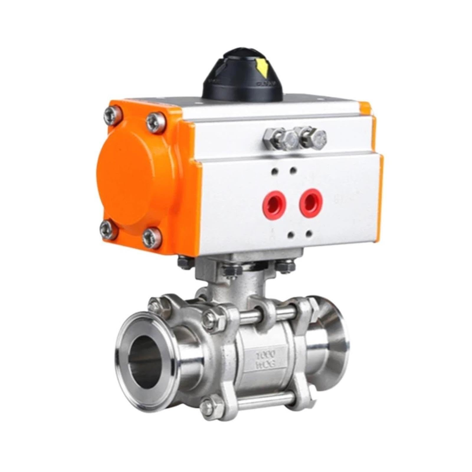 Valvola a sfera pneumatica a ghiera con diametro esterno Tri-Clamp da 1/2" 25,4 mm
