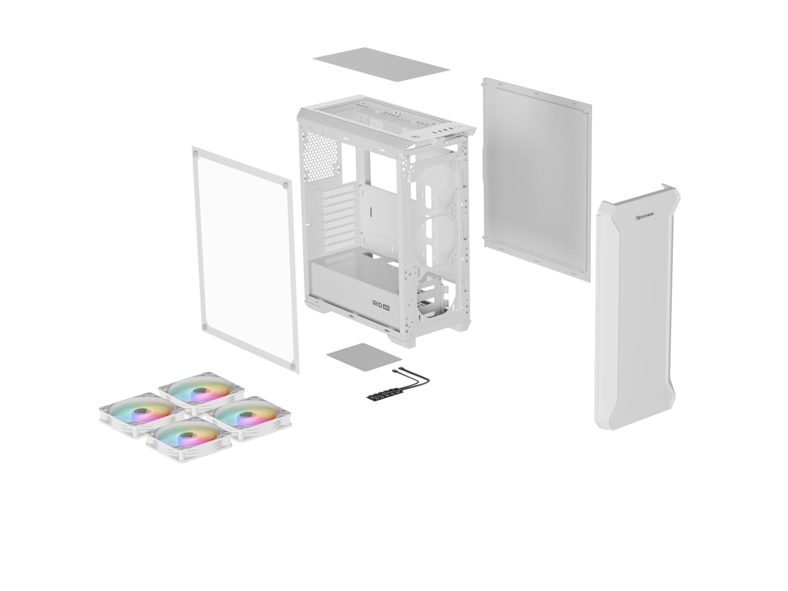 Genesis CAJA PC Gaming IRID 505 ARGB White NPC-1872