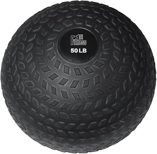 Fitness First Slam Ball, pelota medicinal rellena de arena fácil de agarrar para ejercicio y entrenamiento, ideal para entrenamiento con pesas,
