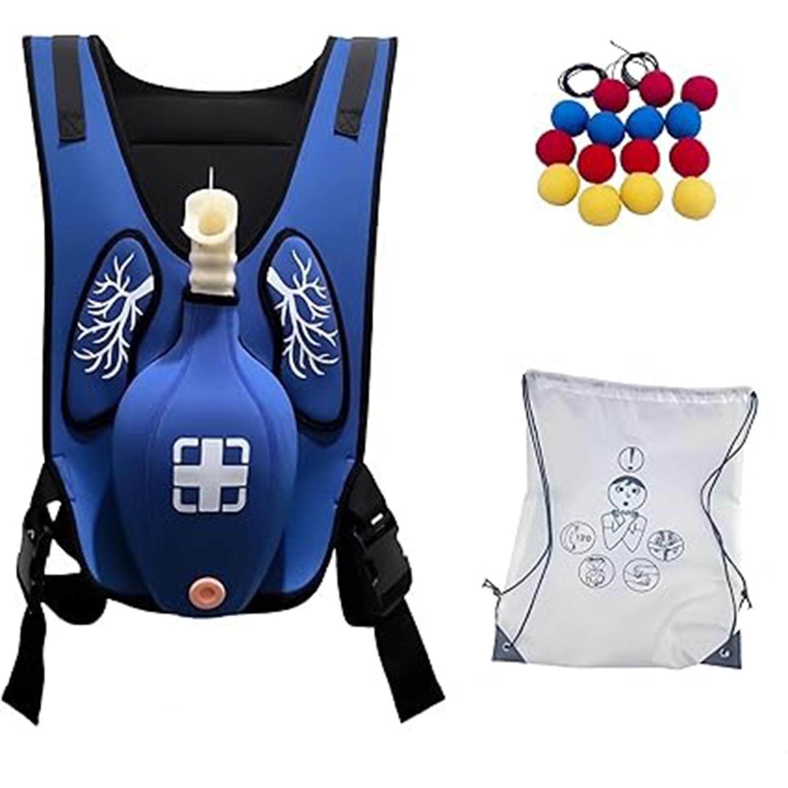 Gilet Per Addestramento Alla Manovra Heimlich Anti-Soffocamento, Dispositivo Anti-Soffocamento Per Gestione Delle Vie Aeree Con Schienale Regolabile Materiale Per Formazione Primo Soccorso A