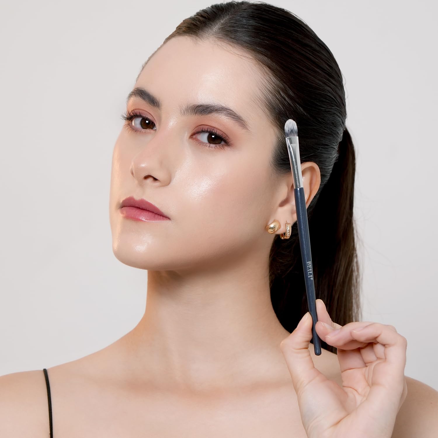 BEILI Brochas de Maquillaje,15 PCS Set de Brochas de Maquillaje Veganas,Base en Polvo Sombra de Ojos Mezcla Corrector Juego de Brochas para Pliegues Pinceles para Delineador de Cejas