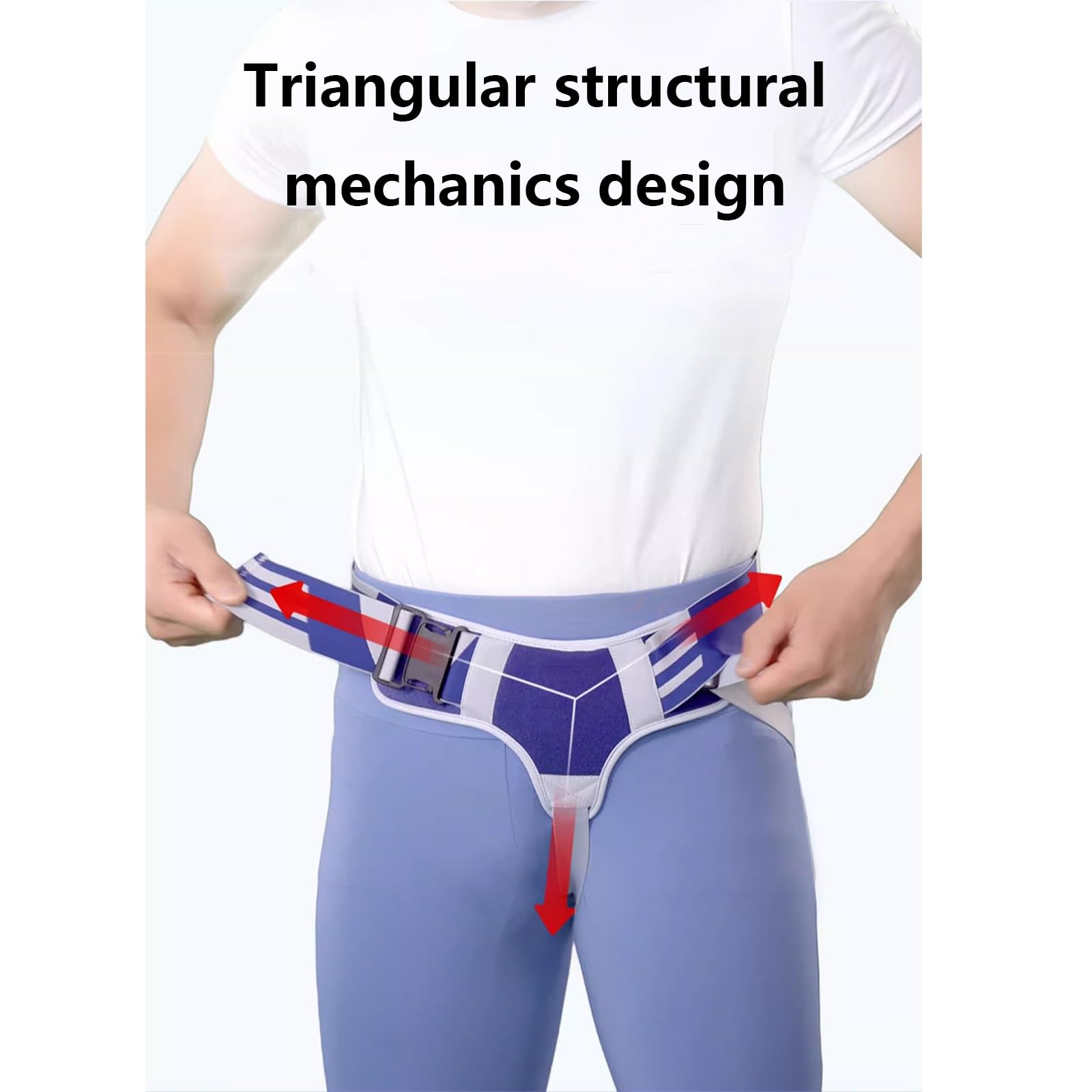Fascia Per Ernia Inguinale Uomo, Cinto Erniario, Ernia Inguinale, Tessuto Confortevole E Traspirante, Con Cuscinetto di Compressione Rimovibile, Protezione Per Cintura in Vita Comoda E Regolabile(Larg