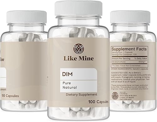 Miniatura 4 de Like Mine DIM (100 cápsulas), puro y natural, sin rellenos ni aditivos, suplemento dietético