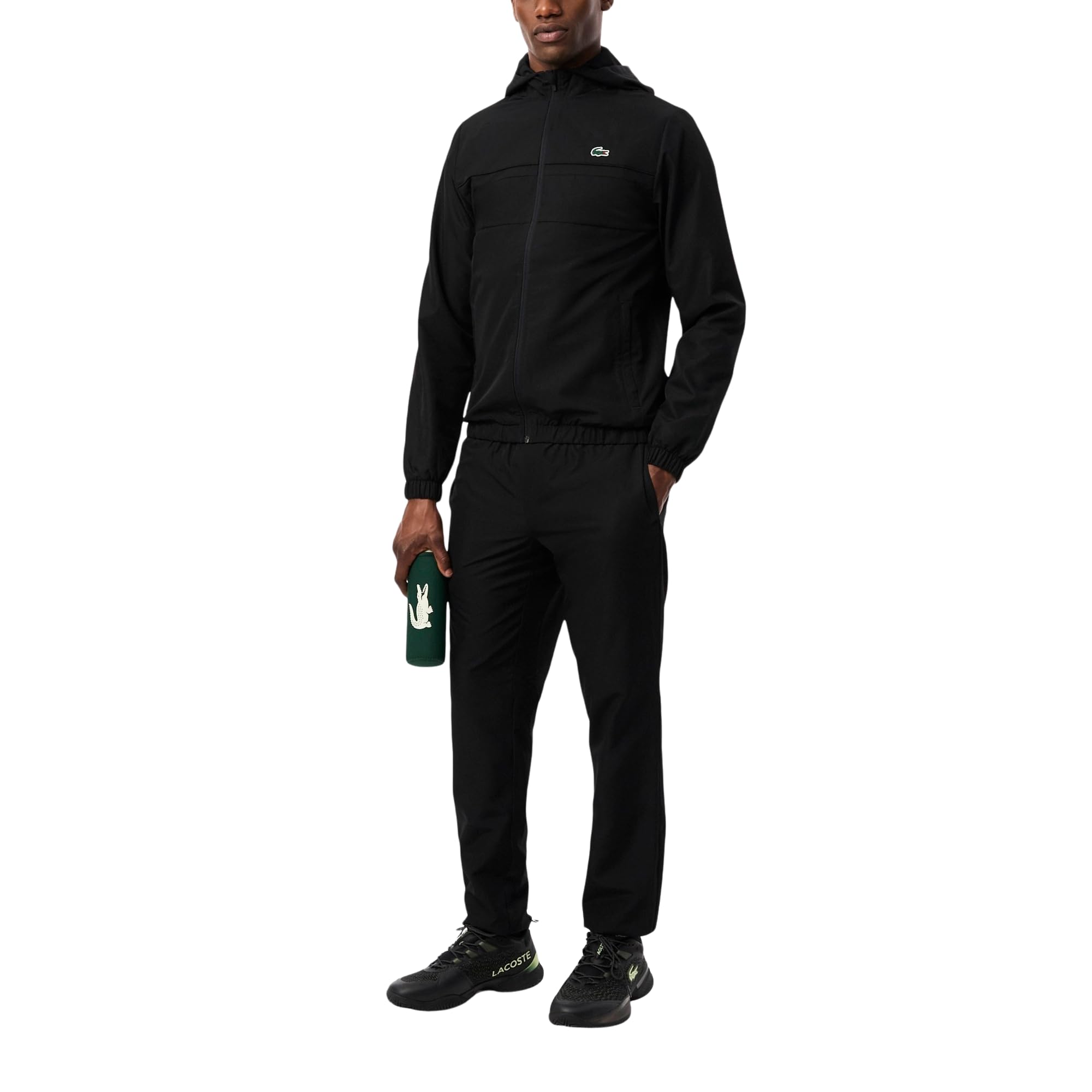 

                                                    Lacoste Men's Diamond Taffeta Tracksuit, Black, Sm