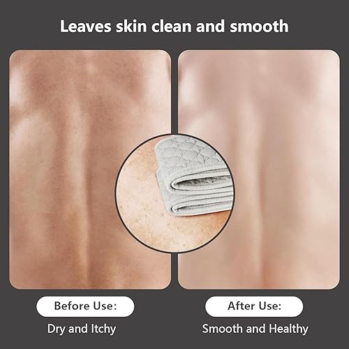 Miniatura 3 de Juego de esponja exfoliante y exfoliante para la ducha, esponja suave y gruesa para la espalda, exfoliante de ducha de baño para hombres y mujeres,