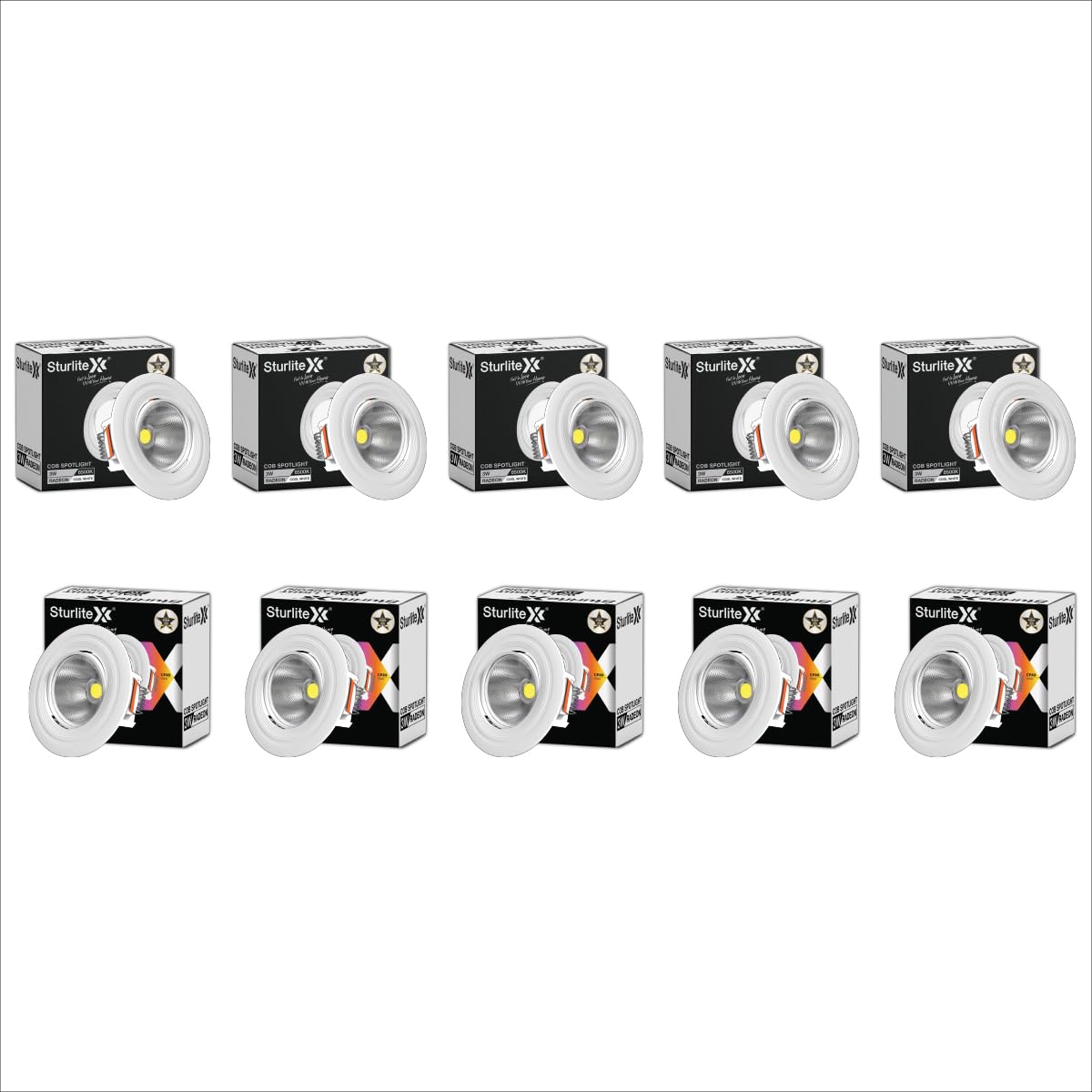 Sturlite Radeon 3W LED Spotlight| 3000K Warm White Color Temperature| 36mm-Cutout & Compact Design Ceiling Ligh| CRI Tech With High Voltage Protection Downlight - Pack of 10-image-13