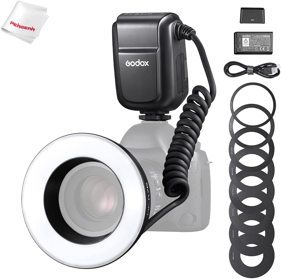 Godox Mf R76 76ws 5000k ダブルフラッシュチューブ マクロリングフラッシュ スピードライト