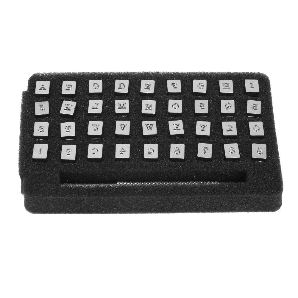 Set Di Punzoni Per Timbri Con Lettere E Numeri Acciaio Temprato - Foto 5