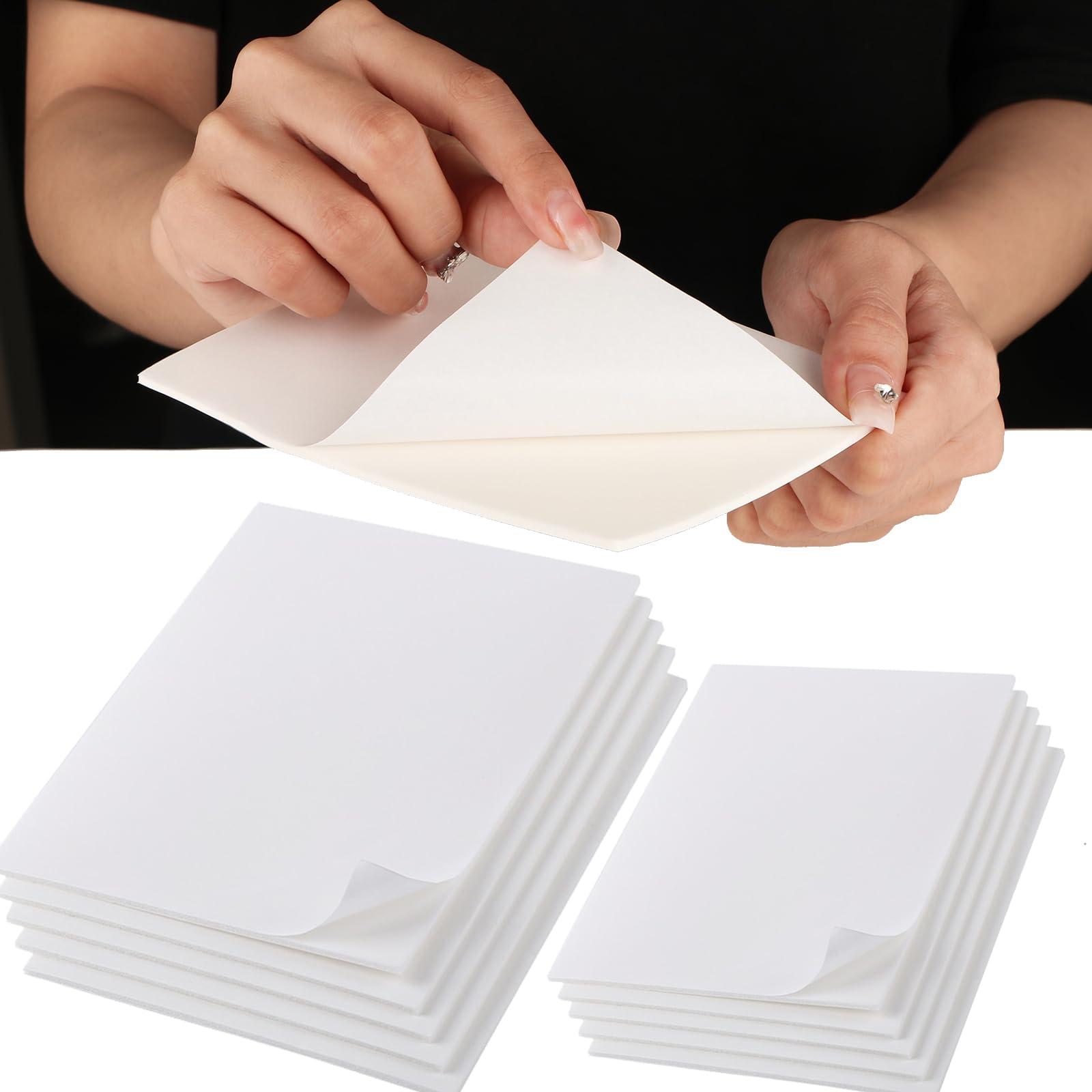 10 Pieces Double Sided Adhesive Foam Sheets 2mm Thickness,8.5x6inch and 4.25x5.5inch Sticky Dimensional Adhesive Sheets,Add Depth,Dimension,and Detail to Your Projects