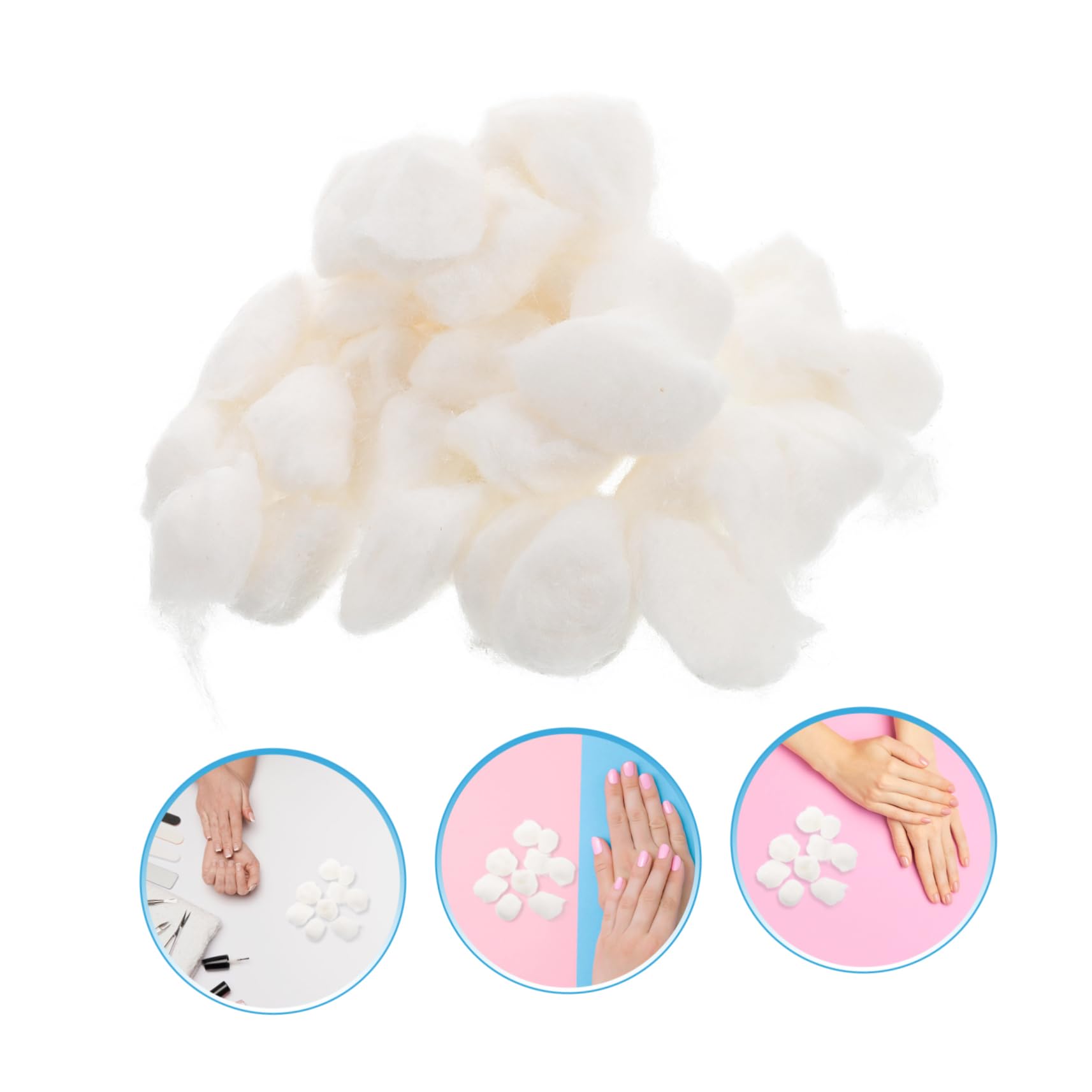 Beavorty Batuffoli di Cotone 500g Morbidi e Assorbenti, per Rimozione dello Smalto e Struccante | Cotone Assorbente, Usa e Getta, Morbide per Make-up e Rimozione Smalto Gel, Confezione da 500g