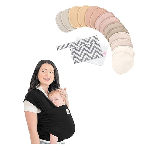 Keababies Almohadillas de lactancia para lactancia materna y portabebés - Almohadillas para pezones para lactancia materna, brasier de bombeo,