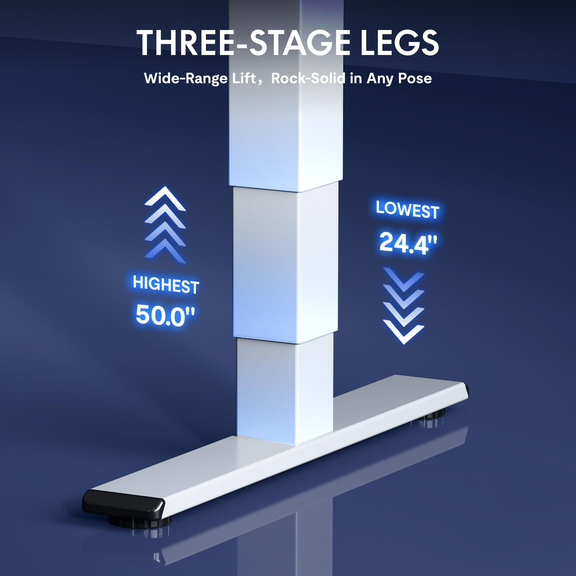 FLEXISPOT E6G CyberX 71 RGB LED Large Electric Gaming Standing Desk Dual Motor 3-Stage Adjustable Desk up to — view 6