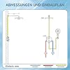 Shower System Flush-Mounted Shower System with 40 x 40 cm Rain Shower Rain Shower Flush-Mounted Brushed Gold Self-Cleaning Circular High Pressure Shower Head Shower Fitting Flush-Mounted Complete Set with Hand Shower