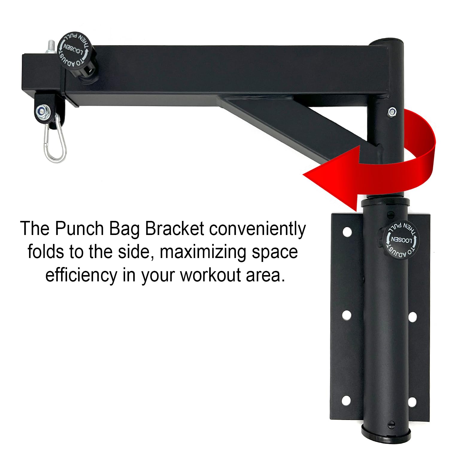 Rotatable Heavy Bag Mount Wall Boxing Bag Hanger, Adjustable Punching Bag Mount, Heavy Duty Boxing Bag Bracket for Home Gym & Training