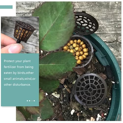 Torsor 12 Pack Fertilizer Basket Cover Dome Case Plant Bug Nursery Pots Fertilizer Nutrition Tool Box Flexible Container Planting Slow Release For Orchid Succulent Bonsai Flower Garden Plants #TOP5