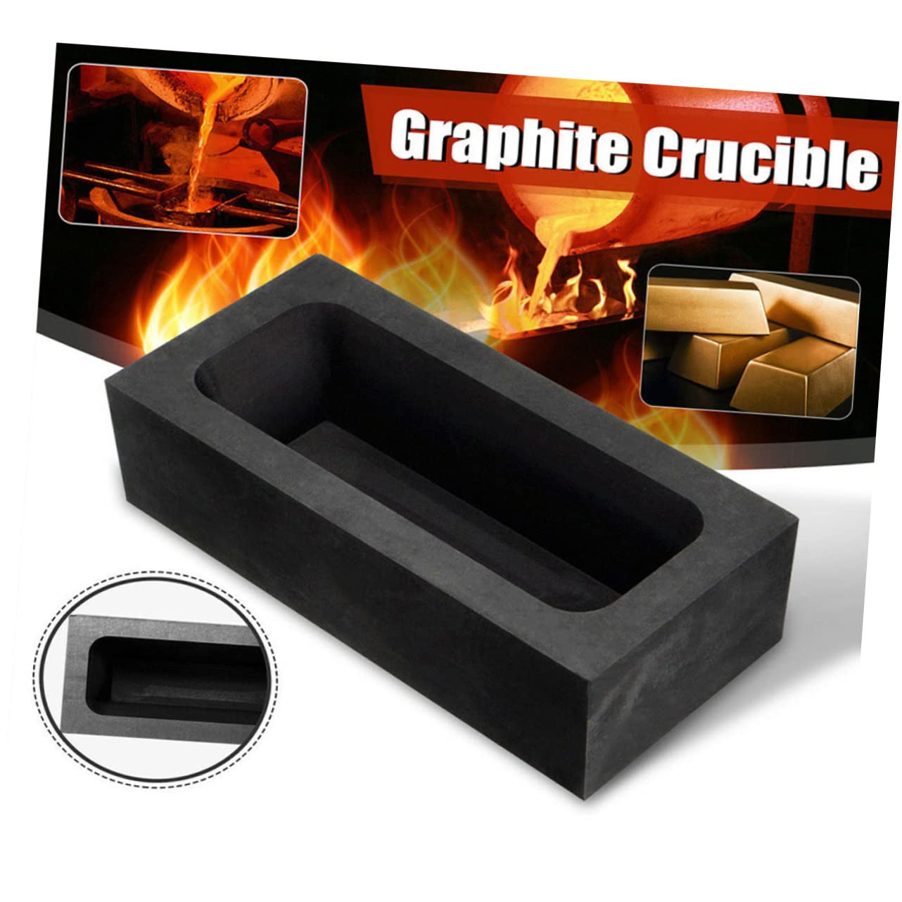 COHEALI Lot De 2 Moules En Graphite - Outil De Moulage En Métal - Noir