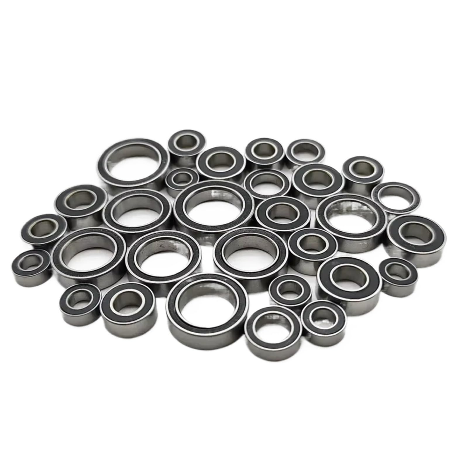 RC Cojinetes Sellados Para 1/10 30 Piezas Kit De Rodamientos De Bolas De Acero Caucho Negro Totalmente Sellado Para Coche RC De 800A Accesorios De Actualización