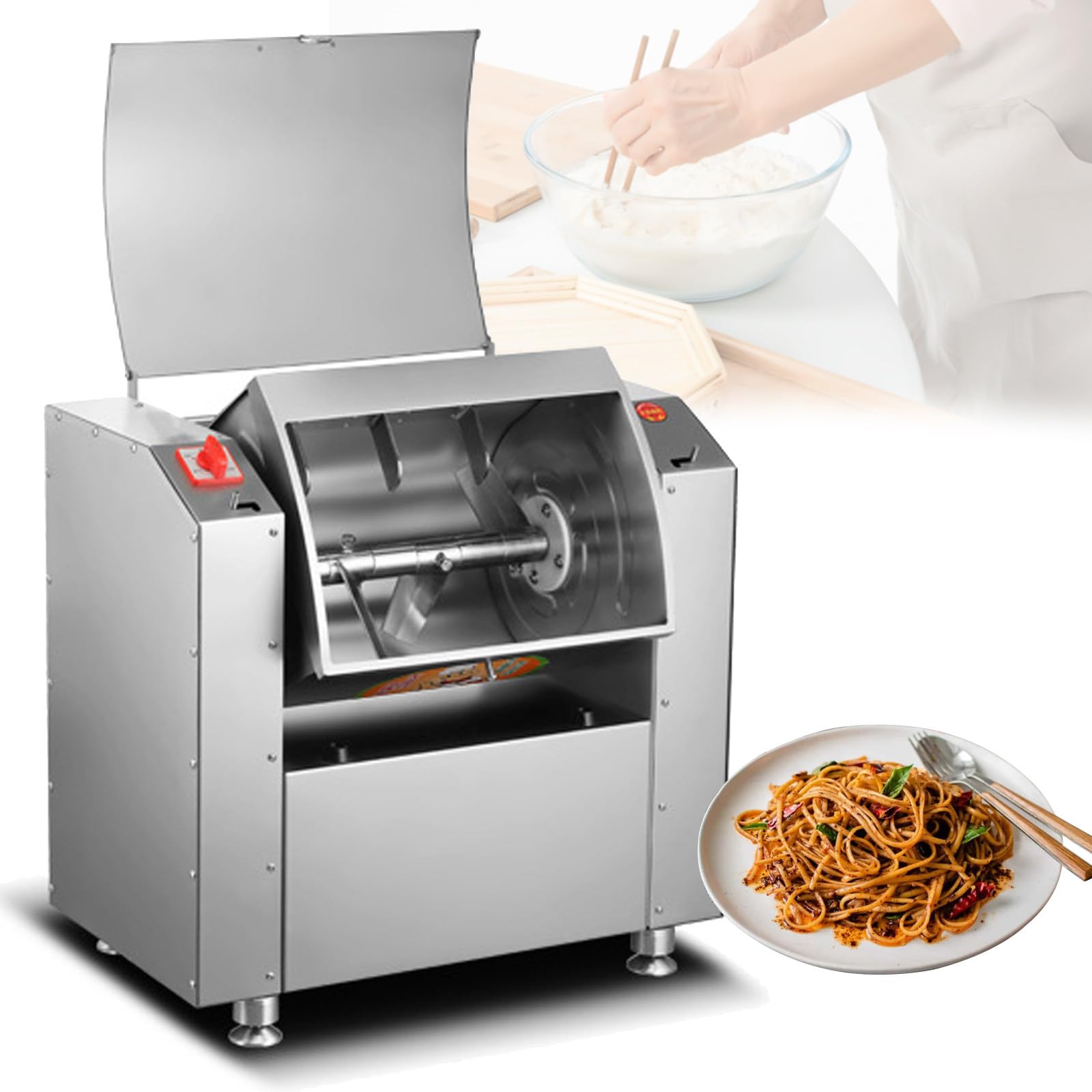 ZHJOPP Commercial Dough Mixer - 1500W High Power, 5kg Large Capacity for Bakeries and Schools