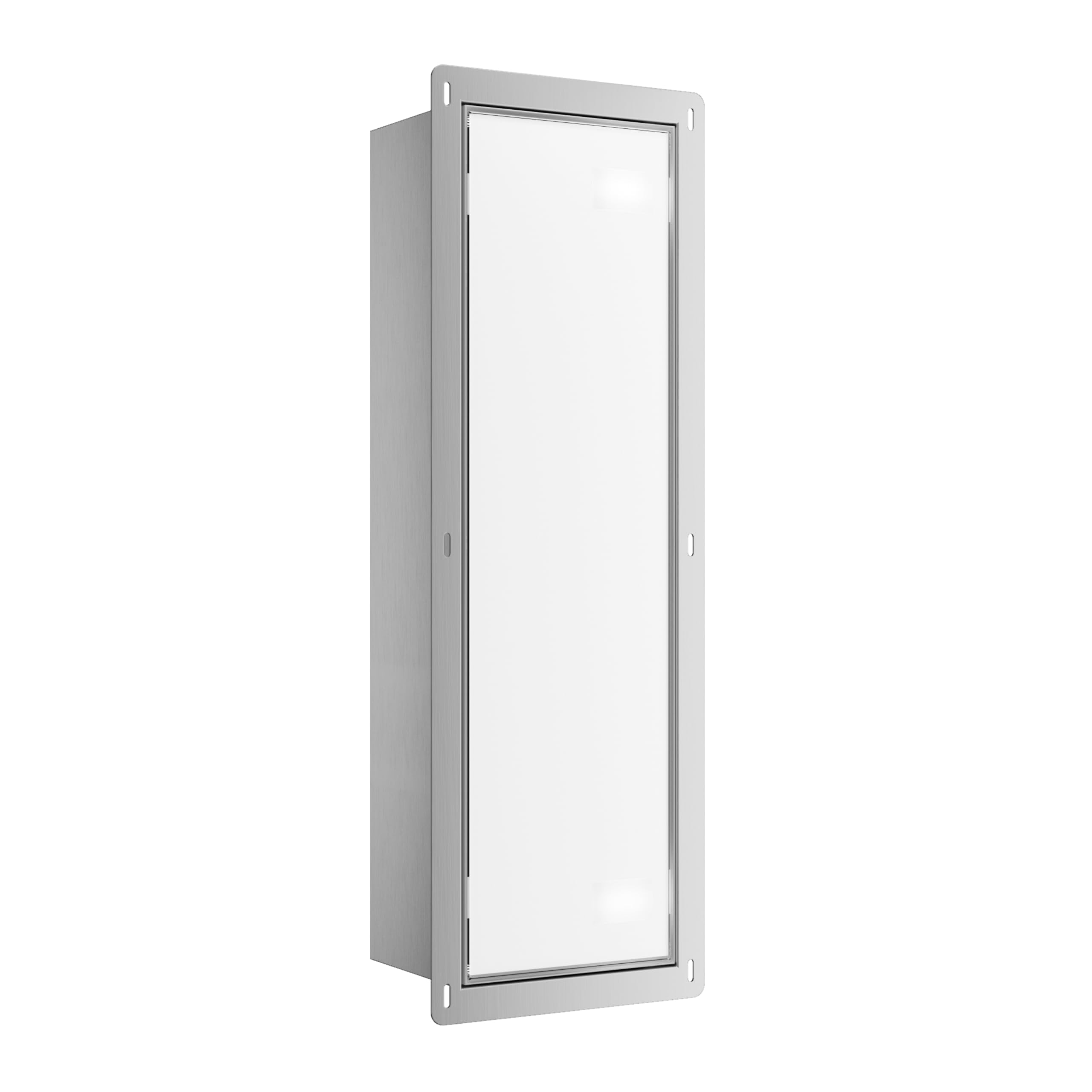 Soporte para Cepillo de Inodoro de Vidrio para Montaje en Pared L - Vidrio Blanco - Derecha Juego de Inodoro Moderno de Pared para baño Contenedor higiénico para Cepillo
