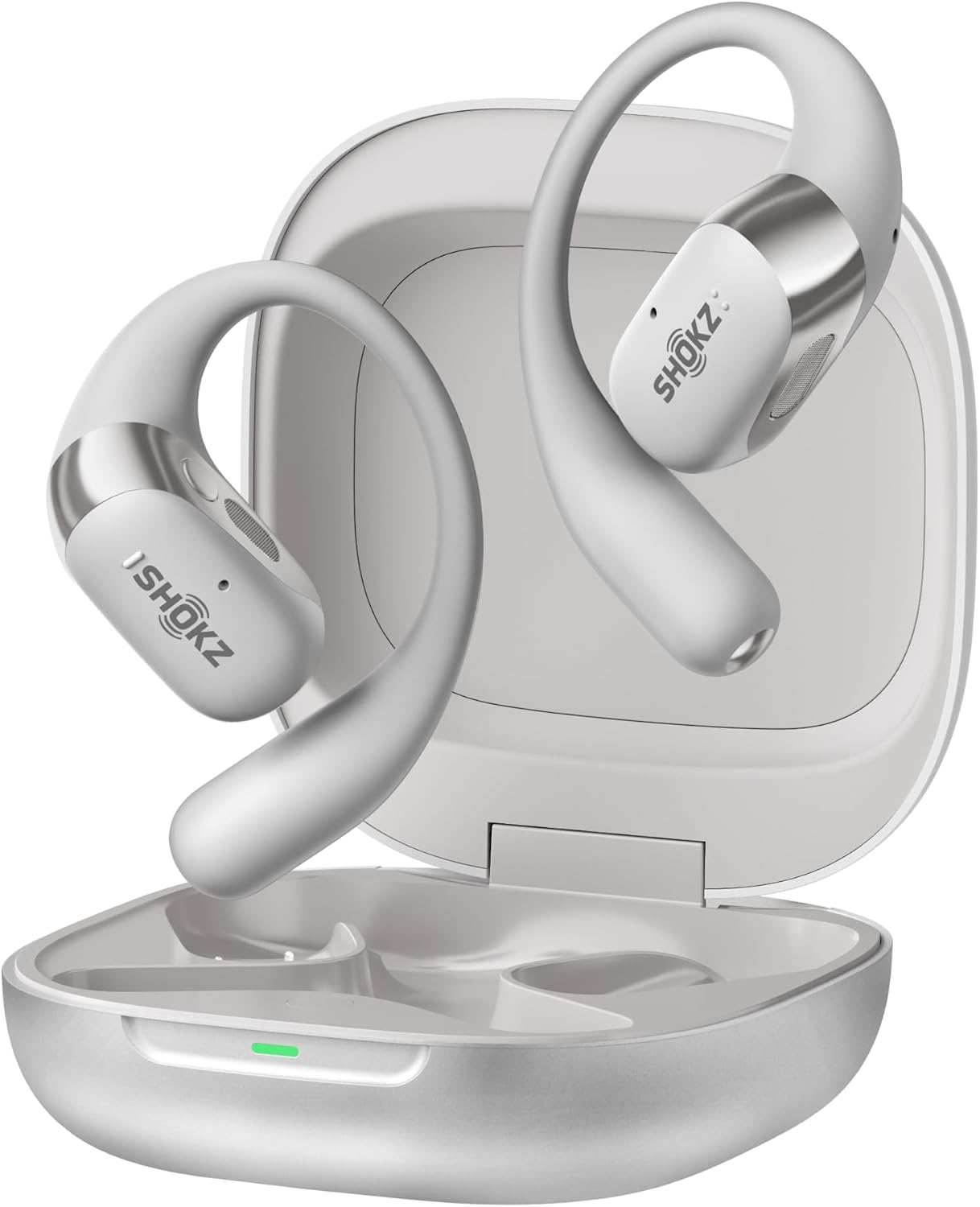 SHOKZ OpenFit 2+ Open-Ear Earbuds, Grey, Dolby Audio,Wireless Charging