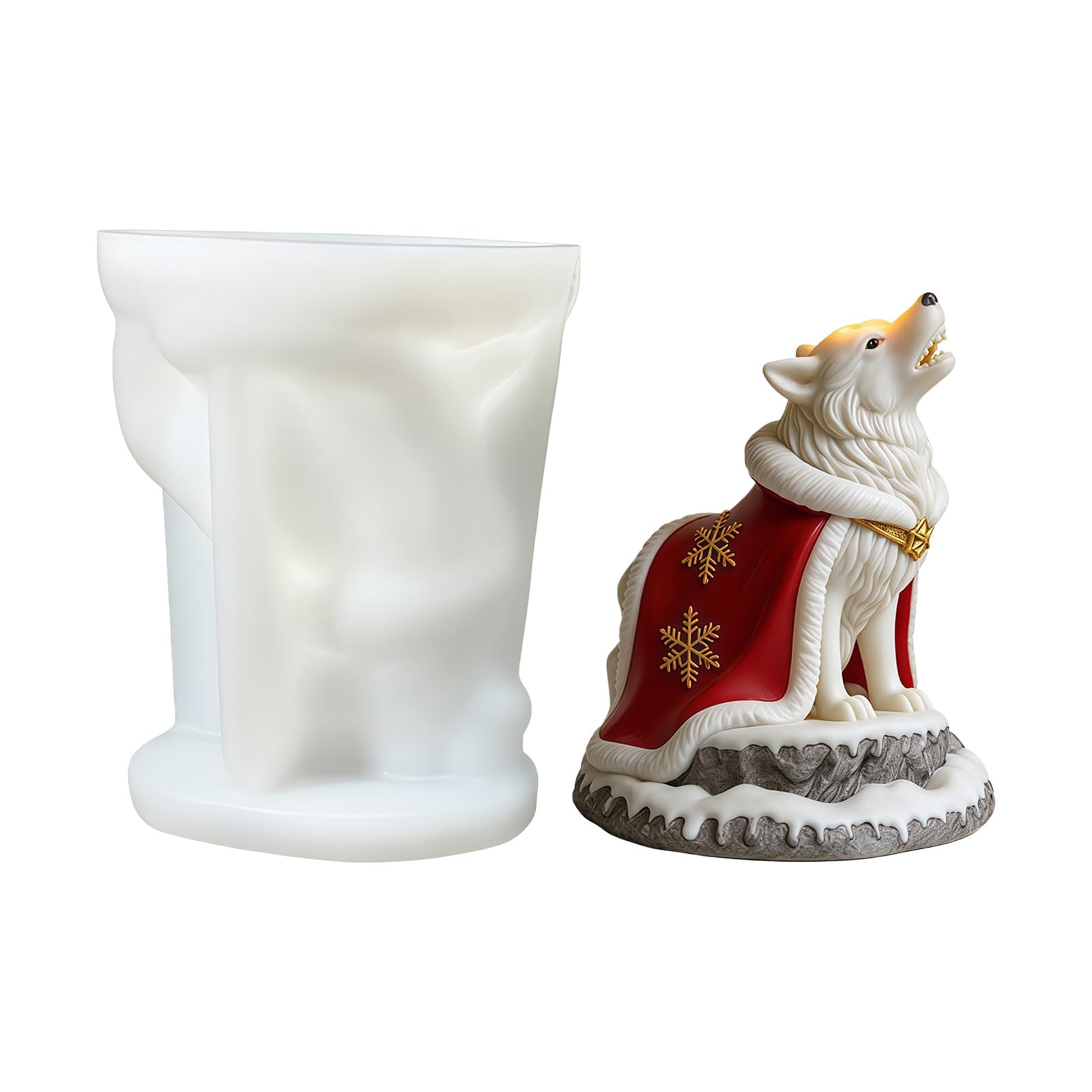 OSNIYAW Flexible Silicone Wolf for Experts Featuring Intricate Detail and Safe Materials Craft