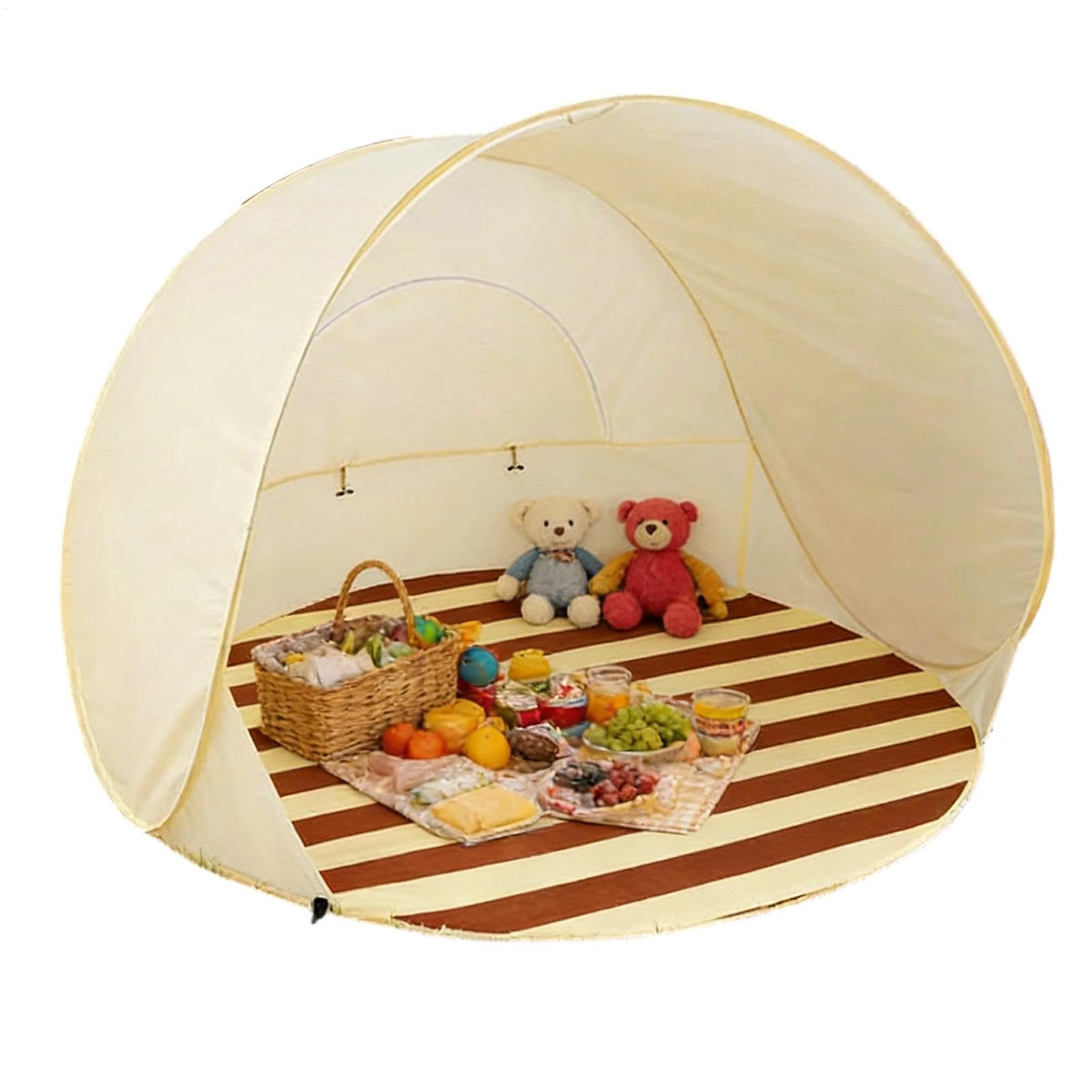 Namiot plażowy Przenośny Parasol Przeciwsłoneczny Wodoodporny | Składany Namiot Dla 3 osób, kemping, wędkowanie, podróż, outdoor, park