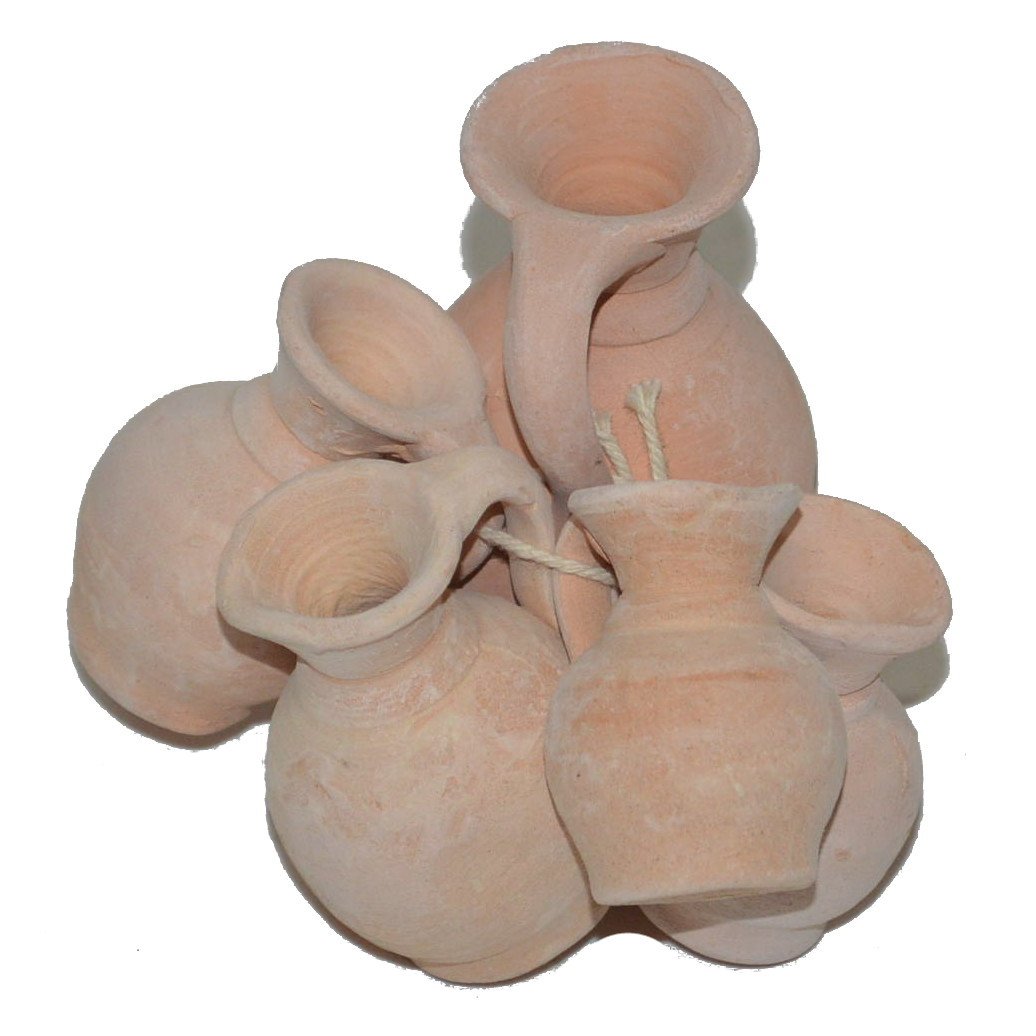 Set Di 4 Vasi In Ceramica Per Acquario 4x4 Cm Con Spugne – Ferma Piante Per Flora Acquatica, Decorazione Sicura Per Pesci