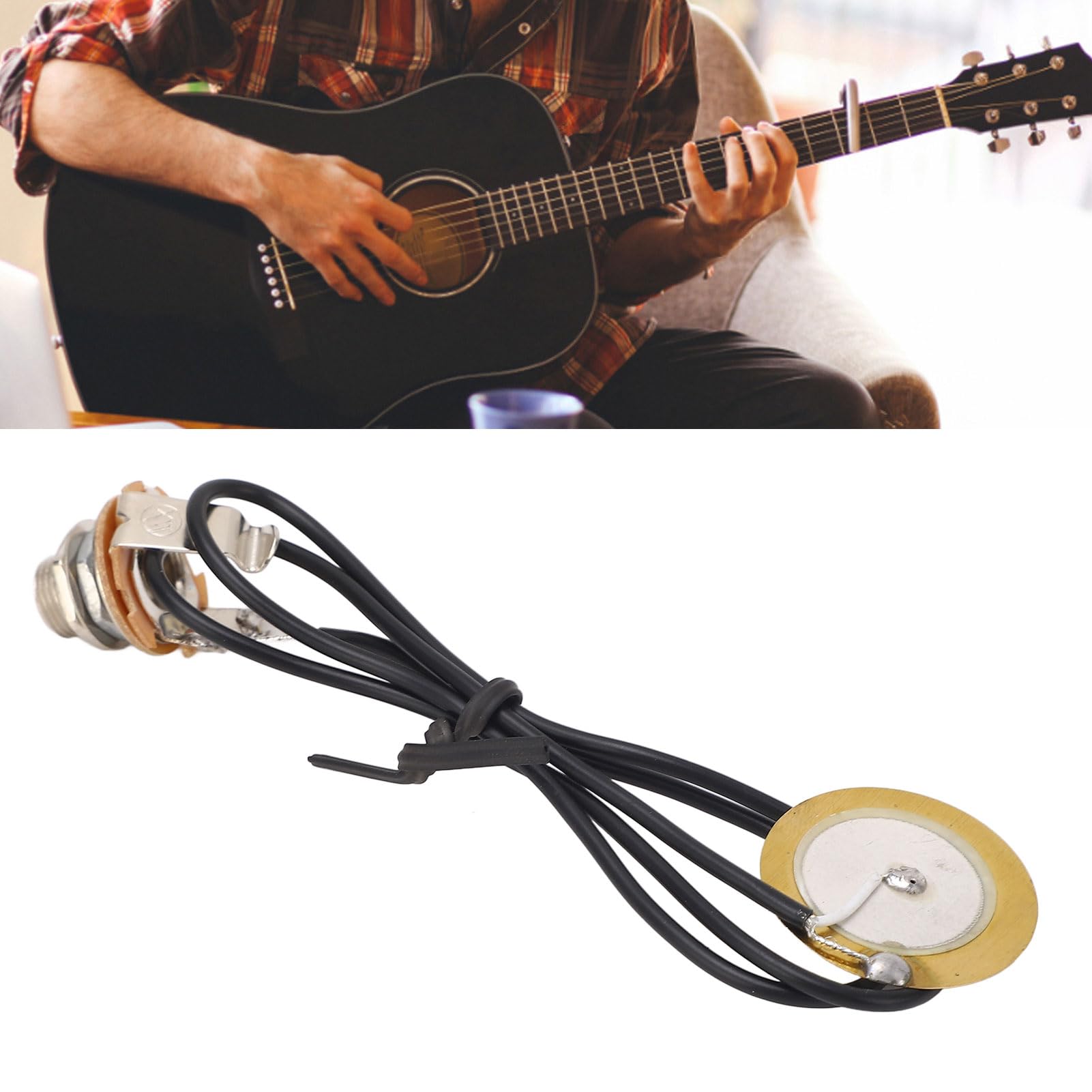 Akozon micro guitare Transducteur piézoélectrique de ramassage en métal de 50mm amplificateur pré-câblé pour accessoires de - Instruments de musique Akozon micro guitare Transducteur piézoélectrique de ramassage en métal de 50mm amplificateur pré-câblé pour accessoires de - Instruments de musique